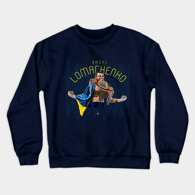 Vasyl Lomachenko Matrix Crewneck Sweatshirt by deenallydesigns